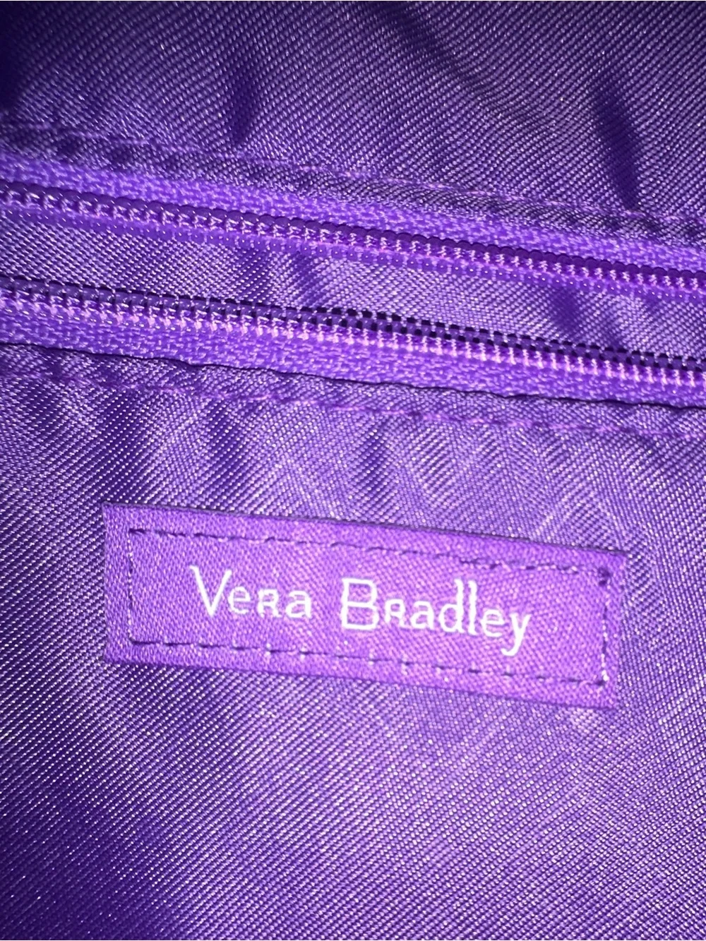 Vera Bradley Multicolor Geometric Laptop Backpack with Purple Base